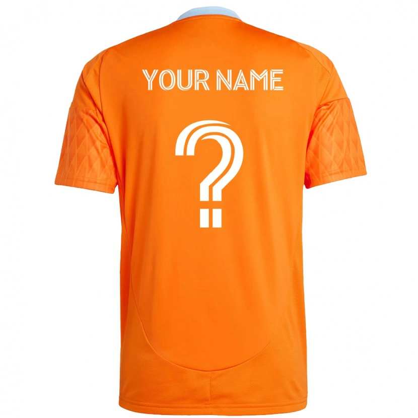 Danxen Børn Dit Navn #0 Lilla Orange Hjemmebane Spillertrøjer 2025/26 Trøje T-Shirt