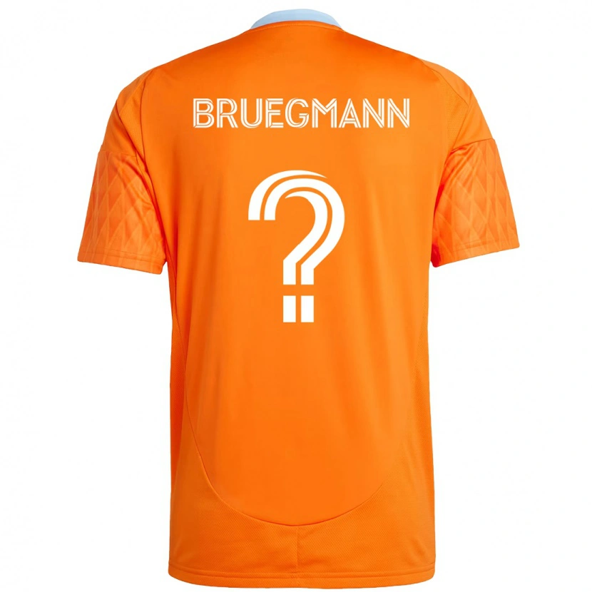 Danxen Børn Lukas Bruegmann #0 Lilla Orange Hjemmebane Spillertrøjer 2025/26 Trøje T-Shirt