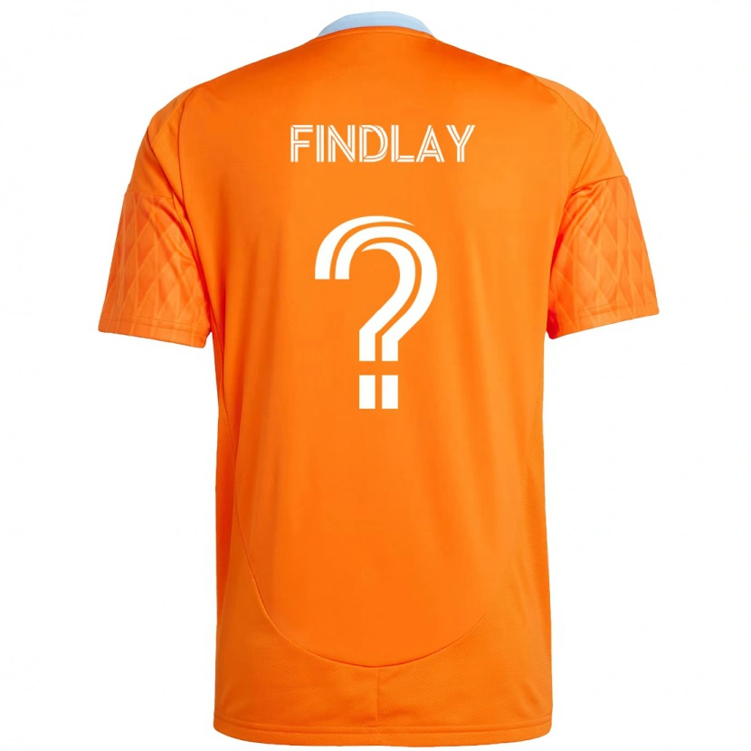 Danxen Børn Maddox Findlay #0 Lilla Orange Hjemmebane Spillertrøjer 2025/26 Trøje T-Shirt