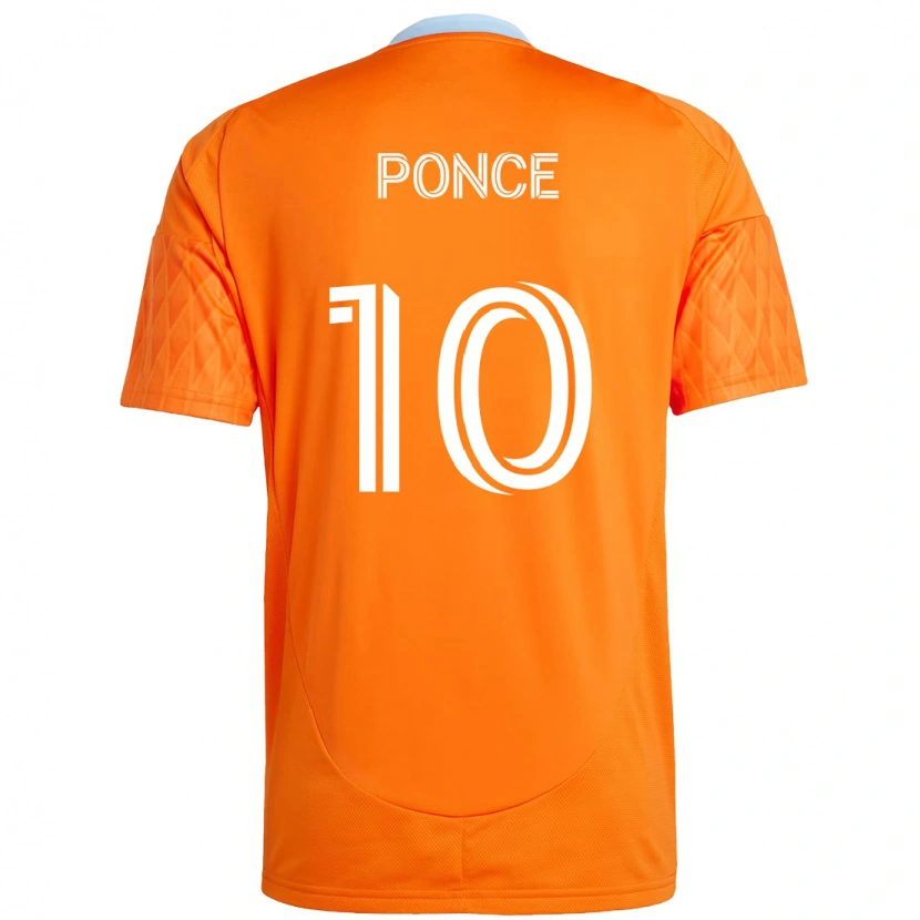 Danxen Børn Ezequiel Ponce #10 Lilla Orange Hjemmebane Spillertrøjer 2025/26 Trøje T-Shirt