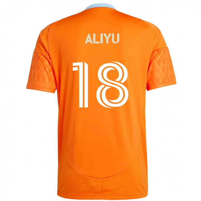 Danxen Børn Ibrahim Aliyu #18 Lilla Orange Hjemmebane Spillertrøjer 2025/26 Trøje T-Shirt
