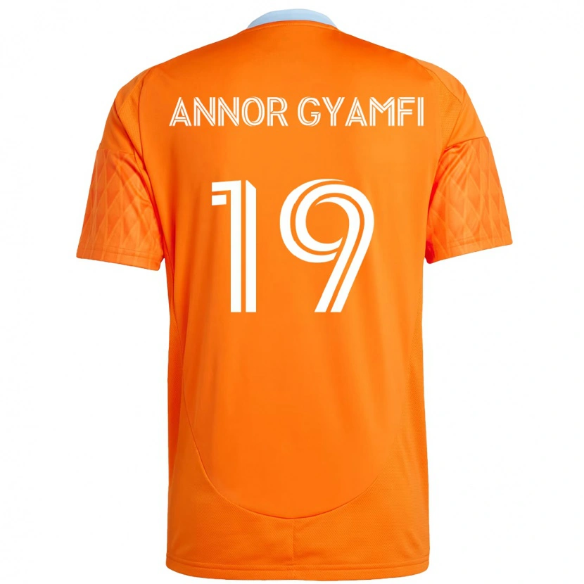 Danxen Børn Stephen Annor Gyamfi #19 Lilla Orange Hjemmebane Spillertrøjer 2025/26 Trøje T-Shirt