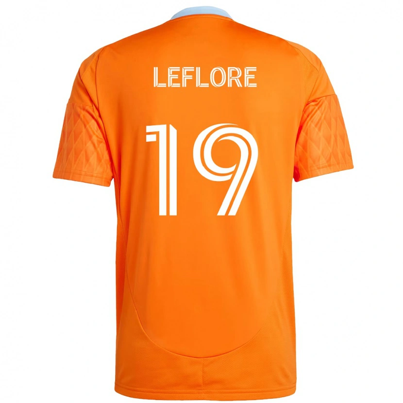 Danxen Børn Isaiah Leflore #19 Lilla Orange Hjemmebane Spillertrøjer 2025/26 Trøje T-Shirt