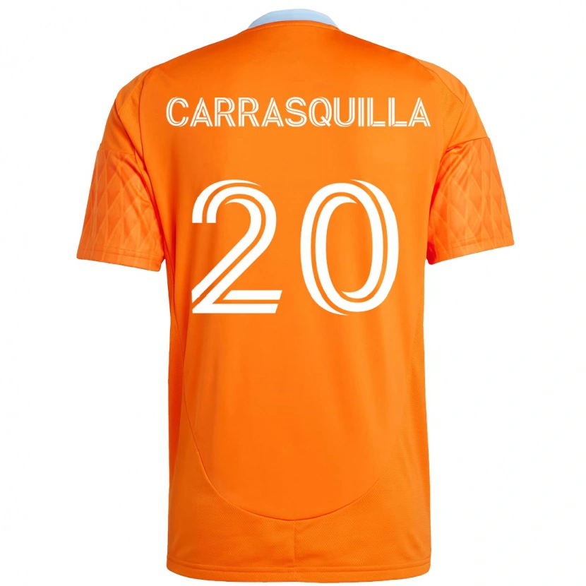 Danxen Børn Adalberto Carrasquilla #20 Lilla Orange Hjemmebane Spillertrøjer 2025/26 Trøje T-Shirt