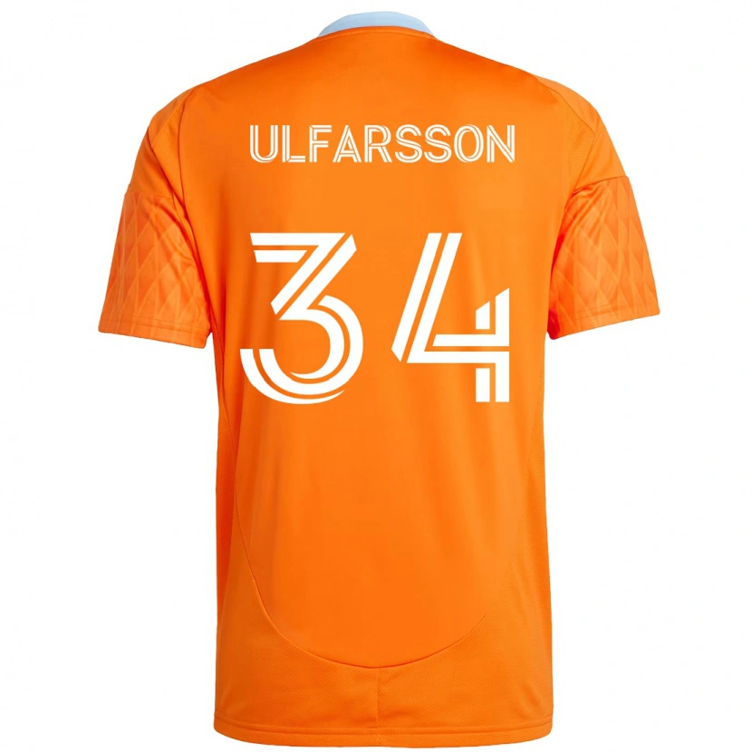 Danxen Børn Thor Úlfarsson #34 Lilla Orange Hjemmebane Spillertrøjer 2025/26 Trøje T-Shirt