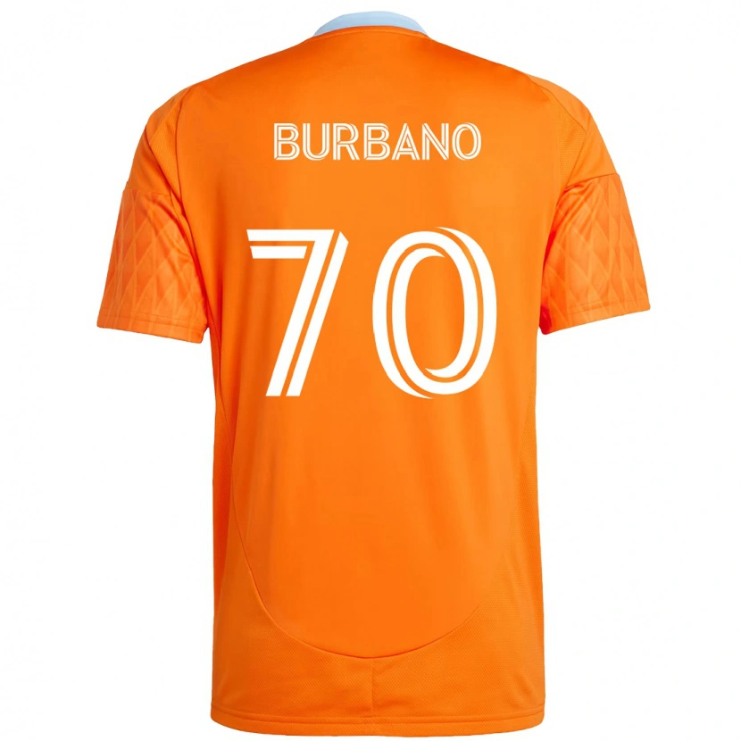 Danxen Børn Jordy Burbano #70 Lilla Orange Hjemmebane Spillertrøjer 2025/26 Trøje T-Shirt