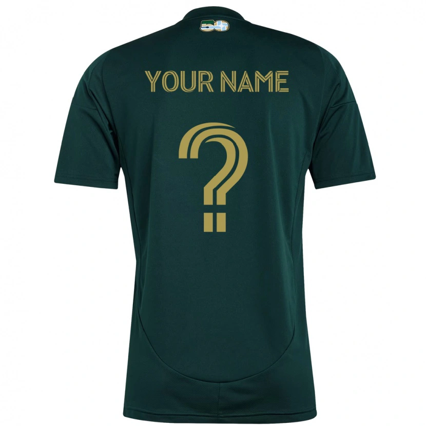 Danxen Børn Dit Navn #0 Beige Grøn Hjemmebane Spillertrøjer 2025/26 Trøje T-Shirt