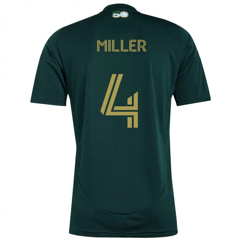 Danxen Børn Kamal Miller #4 Beige Grøn Hjemmebane Spillertrøjer 2025/26 Trøje T-Shirt