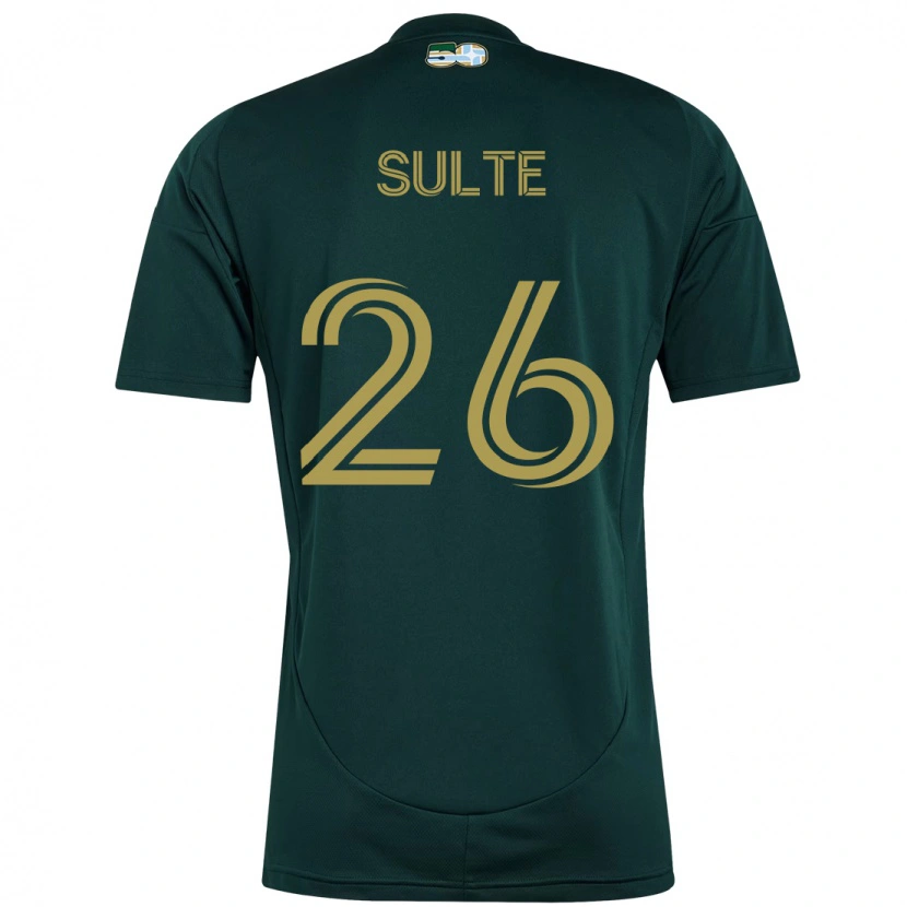 Danxen Børn Hunter Sulte #26 Beige Grøn Hjemmebane Spillertrøjer 2025/26 Trøje T-Shirt