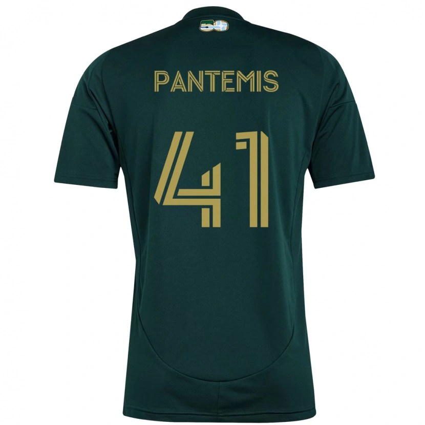 Danxen Børn James Pantemis #41 Beige Grøn Hjemmebane Spillertrøjer 2025/26 Trøje T-Shirt