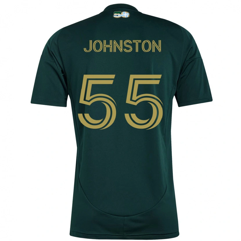Danxen Børn Malcolm Johnston #55 Beige Grøn Hjemmebane Spillertrøjer 2025/26 Trøje T-Shirt