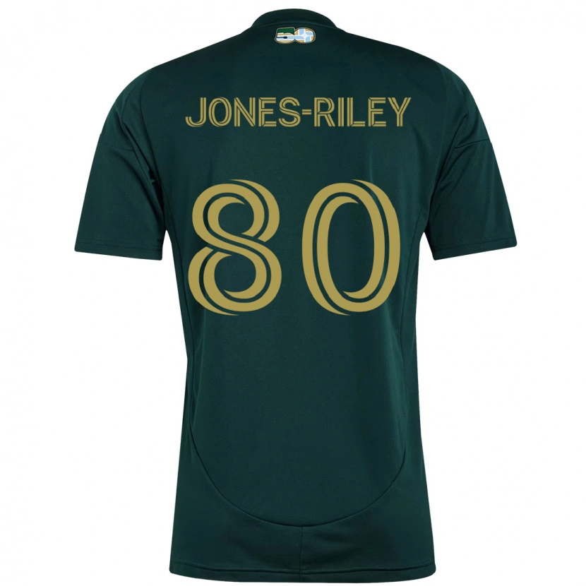 Danxen Børn Jaden Jones-Riley #80 Beige Grøn Hjemmebane Spillertrøjer 2025/26 Trøje T-Shirt