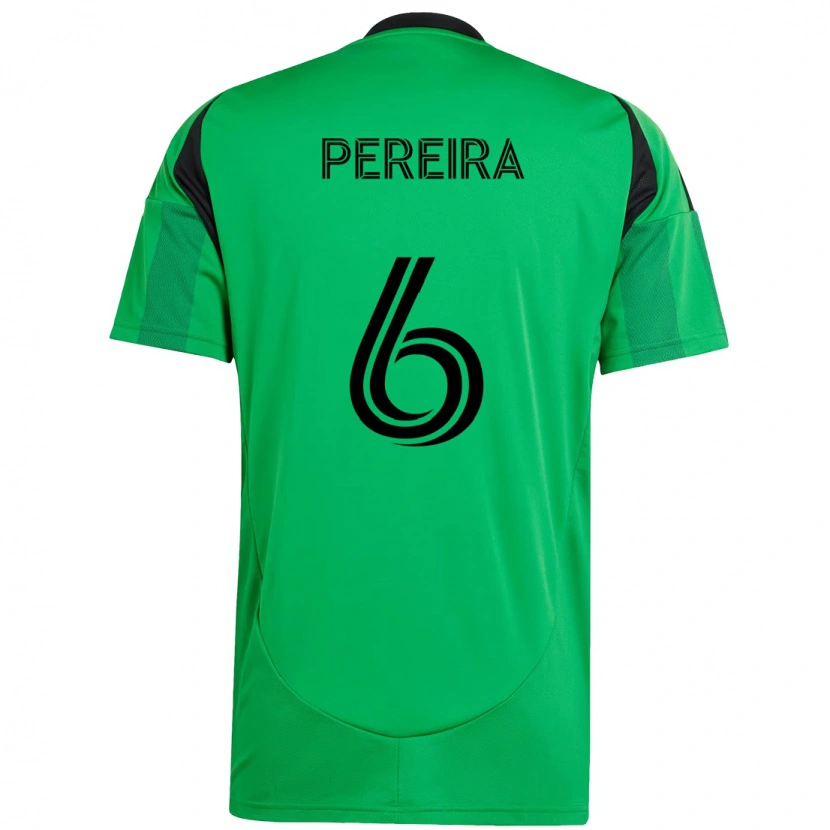 Danxen Børn Daniel Pereira #6 Hvid Grøn Hjemmebane Spillertrøjer 2025/26 Trøje T-Shirt