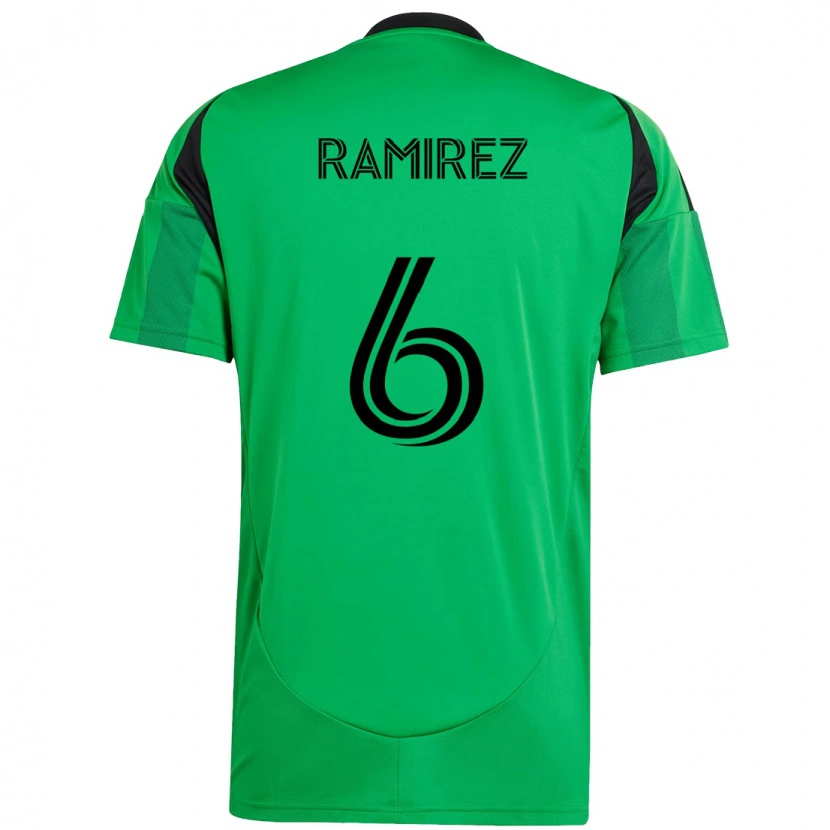 Danxen Børn Alonso Ramírez #6 Hvid Grøn Hjemmebane Spillertrøjer 2025/26 Trøje T-Shirt