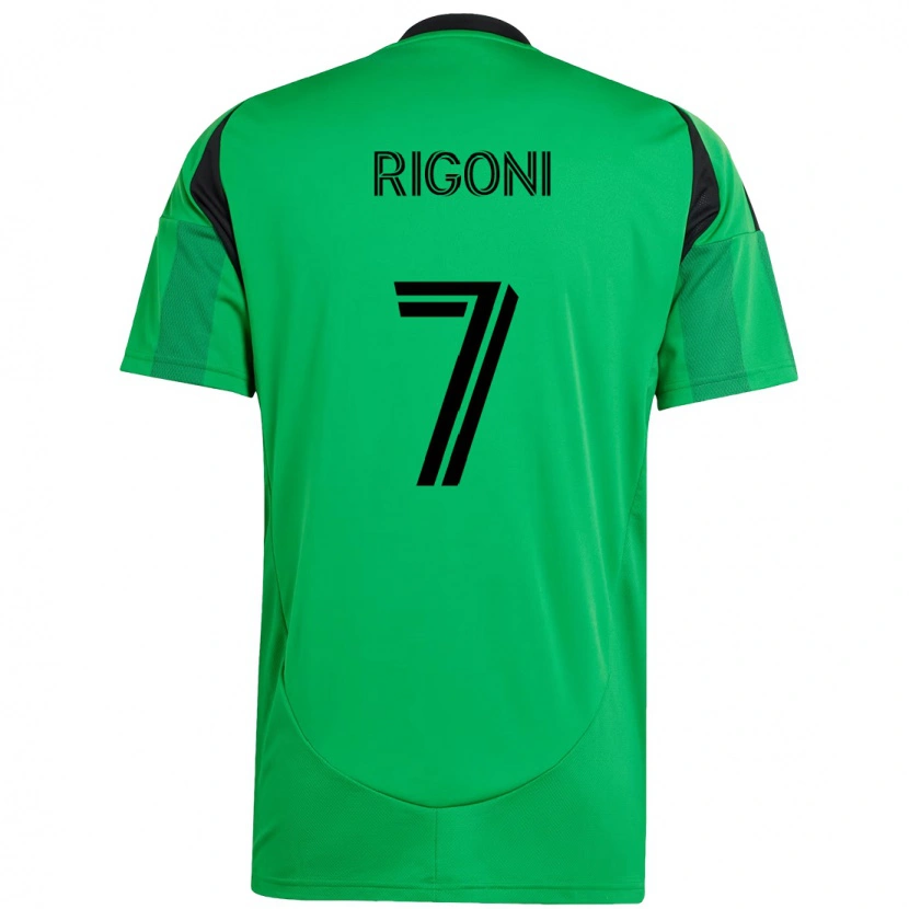 Danxen Børn Emiliano Rigoni #7 Hvid Grøn Hjemmebane Spillertrøjer 2025/26 Trøje T-Shirt