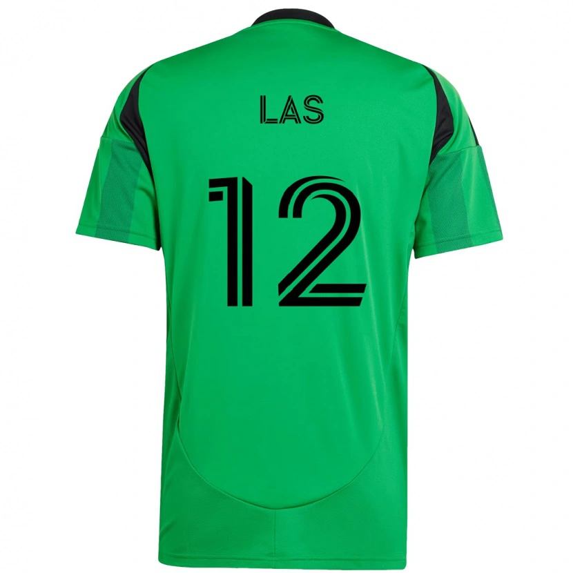Danxen Børn Damian Las #12 Hvid Grøn Hjemmebane Spillertrøjer 2025/26 Trøje T-Shirt