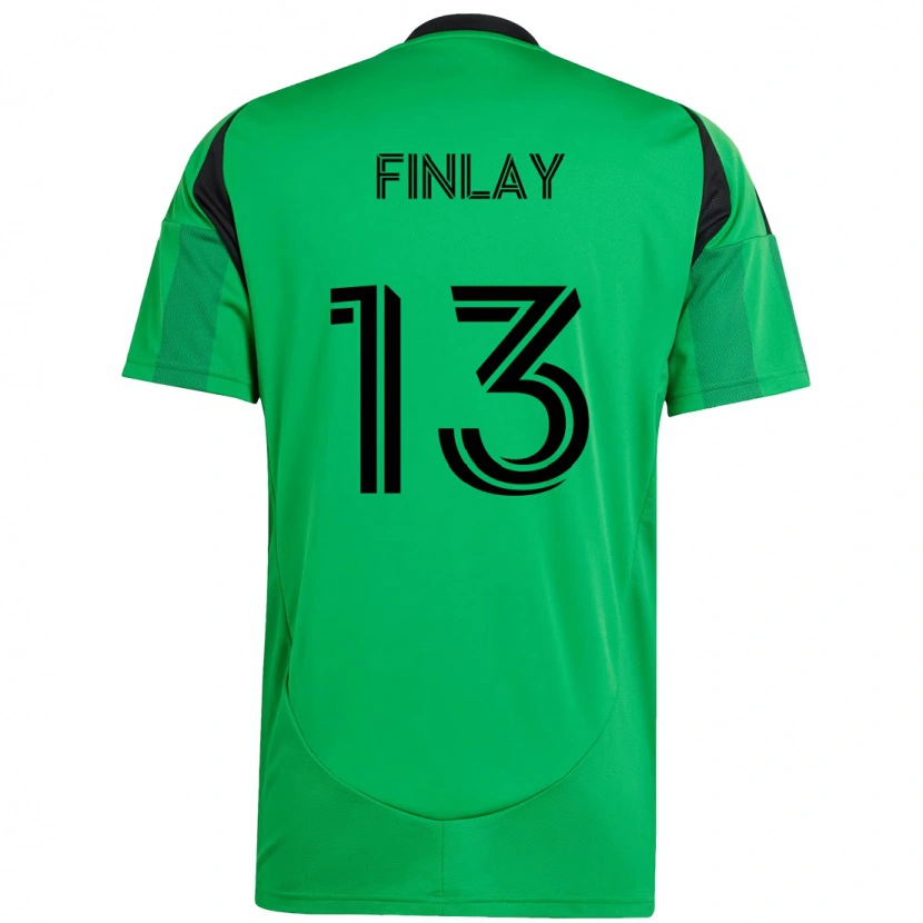 Danxen Børn Ethan Finlay #13 Hvid Grøn Hjemmebane Spillertrøjer 2025/26 Trøje T-Shirt