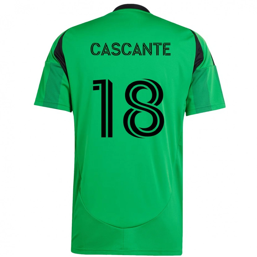 Danxen Børn Julio Cascante #18 Hvid Grøn Hjemmebane Spillertrøjer 2025/26 Trøje T-Shirt