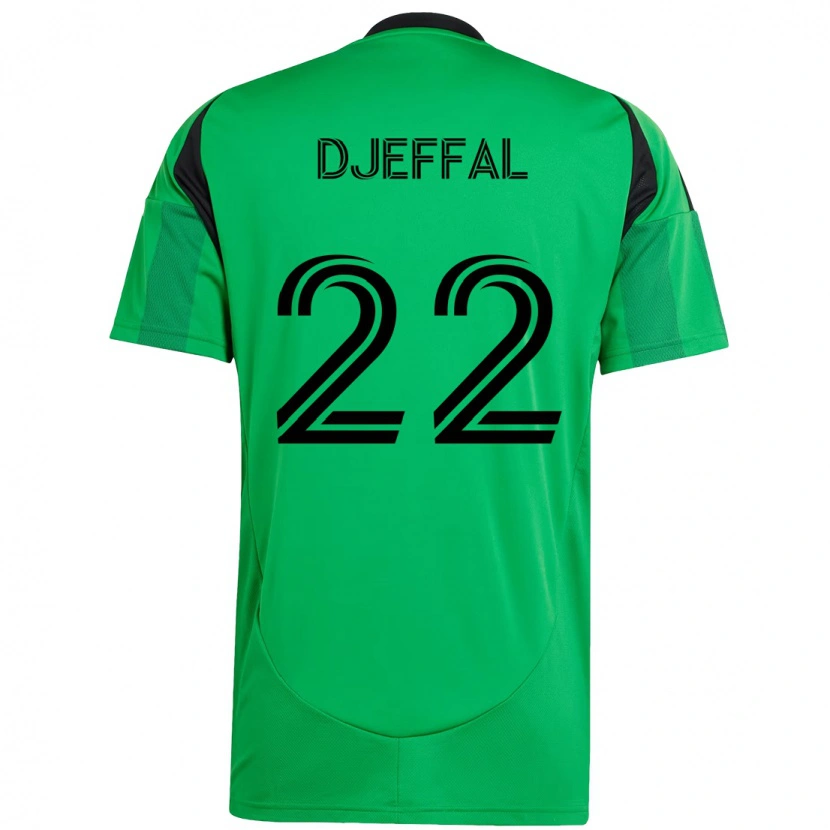 Danxen Børn Sofiane Djeffal #22 Hvid Grøn Hjemmebane Spillertrøjer 2025/26 Trøje T-Shirt