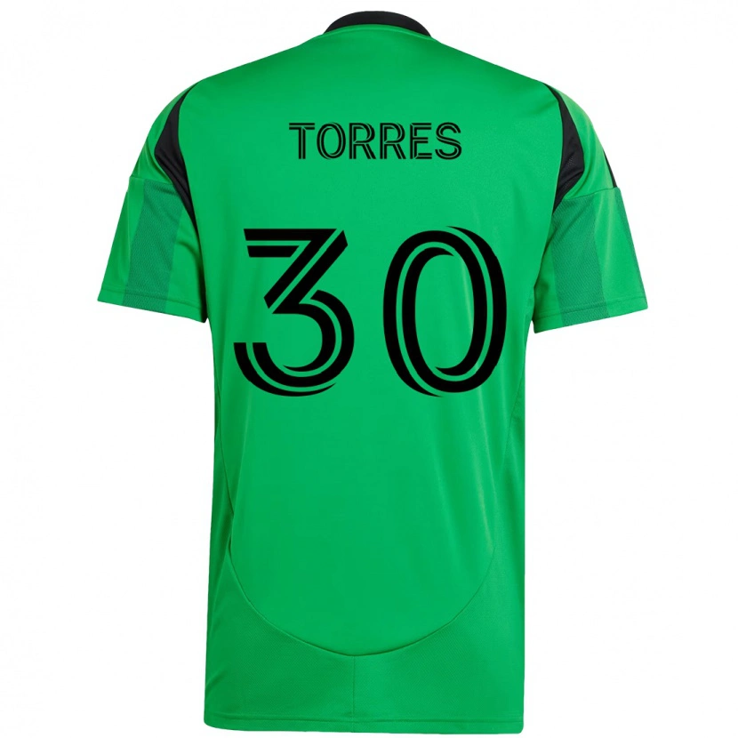 Danxen Børn Ervin Torres #30 Hvid Grøn Hjemmebane Spillertrøjer 2025/26 Trøje T-Shirt