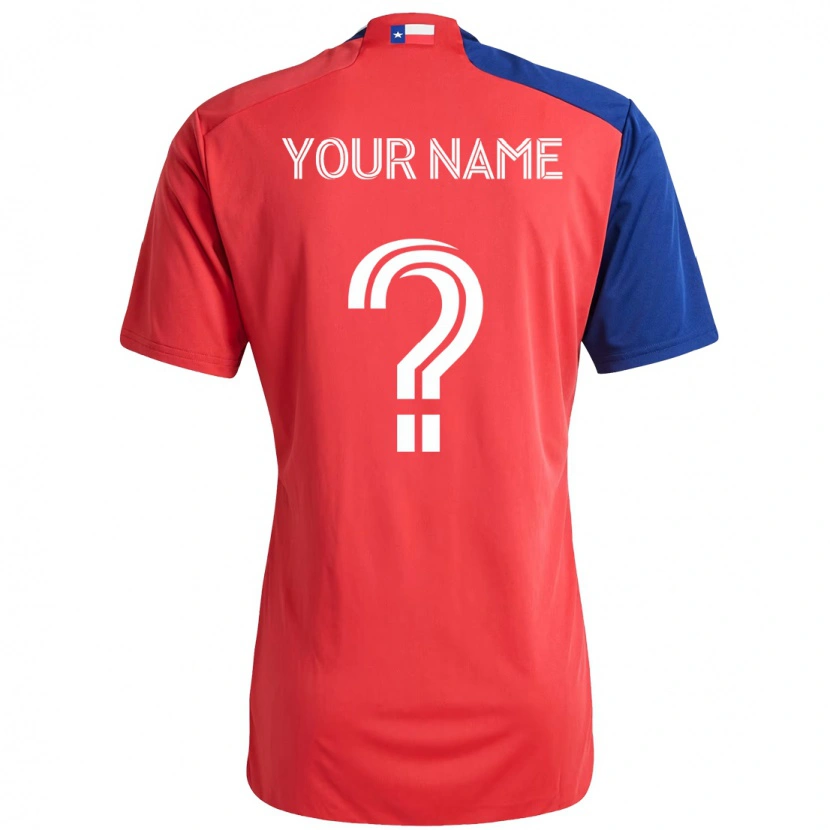 Danxen Børn Dit Navn #0 Lyseblå Rød Hjemmebane Spillertrøjer 2025/26 Trøje T-Shirt