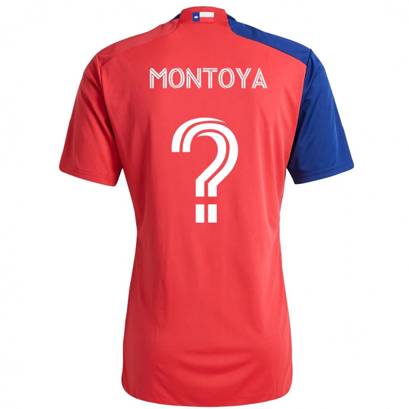 Danxen Børn Nicolás Montoya #0 Lyseblå Rød Hjemmebane Spillertrøjer 2025/26 Trøje T-Shirt