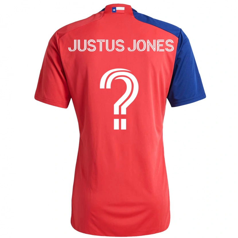Danxen Børn Justus Jones #0 Lyseblå Rød Hjemmebane Spillertrøjer 2025/26 Trøje T-Shirt
