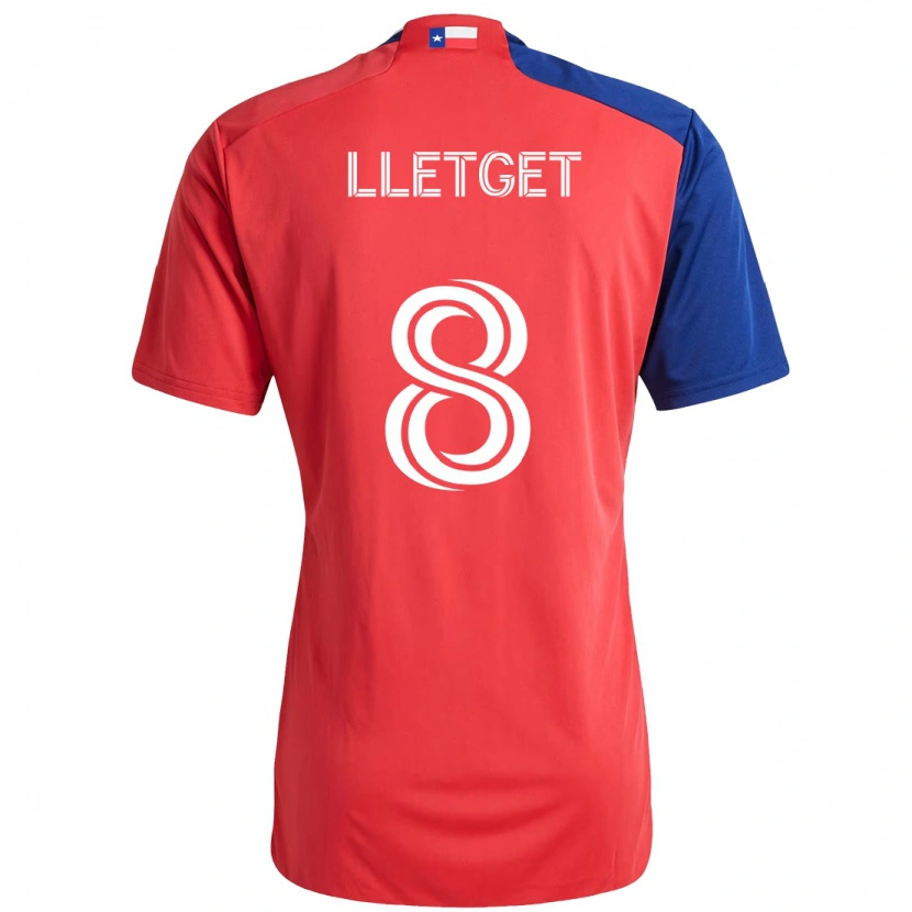 Danxen Børn Sebastian Lletget #8 Lyseblå Rød Hjemmebane Spillertrøjer 2025/26 Trøje T-Shirt