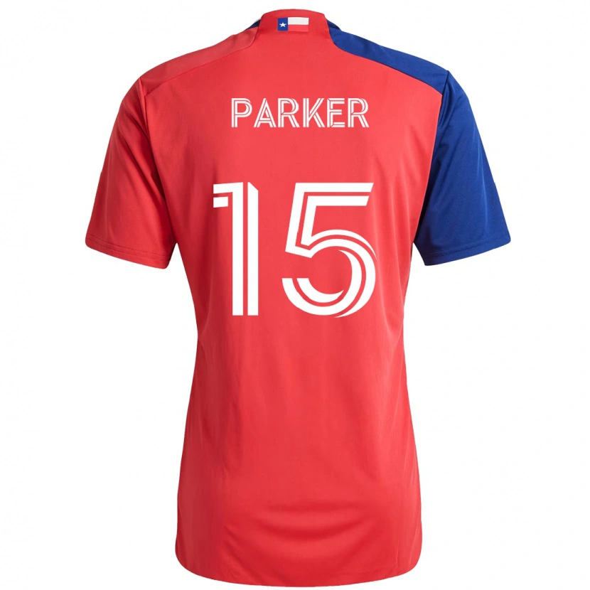 Danxen Børn Isaiah Parker #15 Lyseblå Rød Hjemmebane Spillertrøjer 2025/26 Trøje T-Shirt