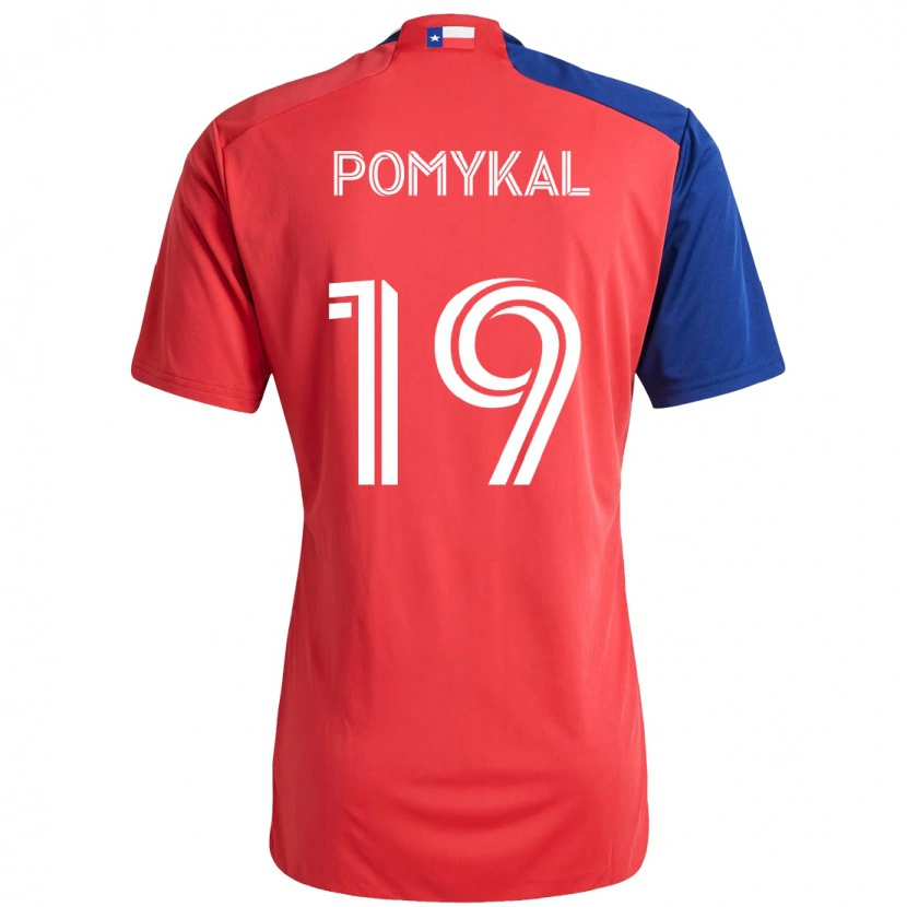 Danxen Børn Paxton Pomykal #19 Lyseblå Rød Hjemmebane Spillertrøjer 2025/26 Trøje T-Shirt