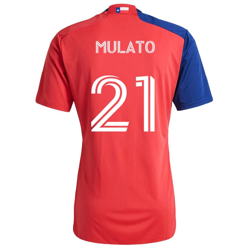 Danxen Børn José Mulato #21 Lyseblå Rød Hjemmebane Spillertrøjer 2025/26 Trøje T-Shirt