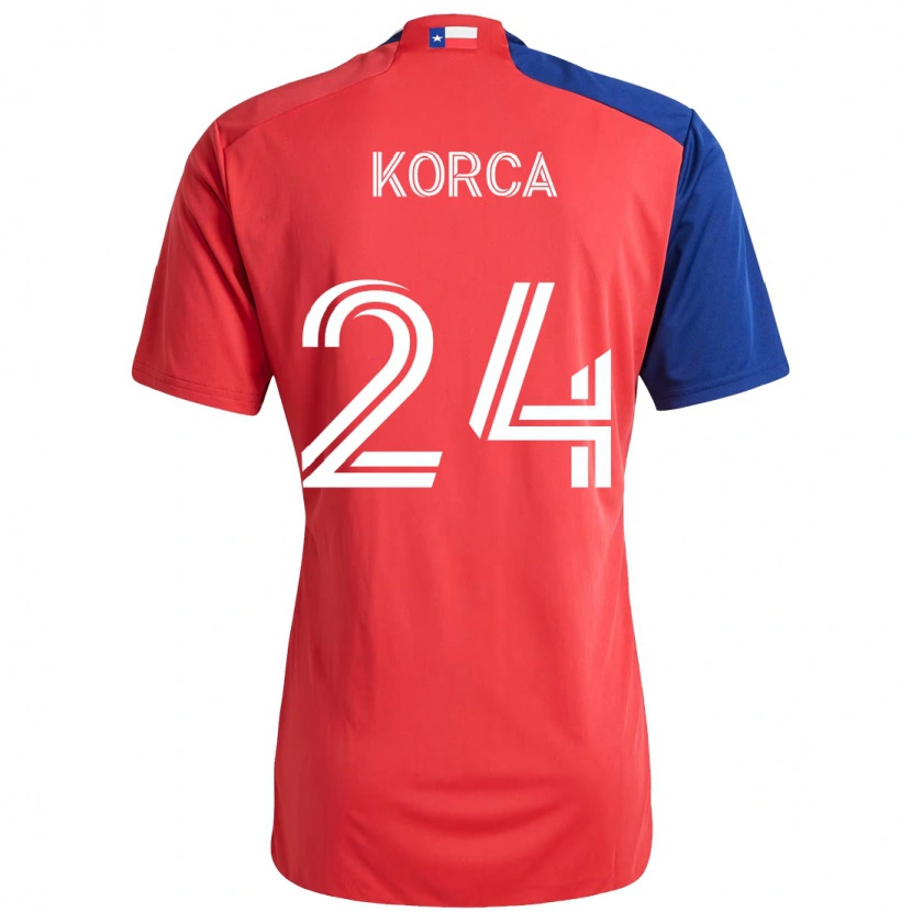 Danxen Børn Amet Korca #24 Lyseblå Rød Hjemmebane Spillertrøjer 2025/26 Trøje T-Shirt