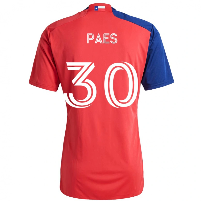 Danxen Børn Maarten Paes #30 Lyseblå Rød Hjemmebane Spillertrøjer 2025/26 Trøje T-Shirt