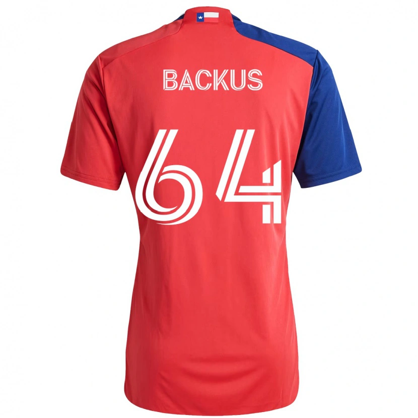 Danxen Børn Braeden Backus #64 Lyseblå Rød Hjemmebane Spillertrøjer 2025/26 Trøje T-Shirt