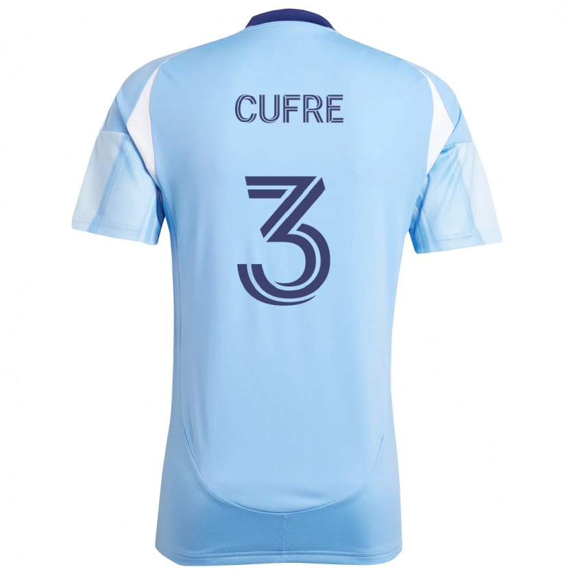 Danxen Børn Braian Cufré #3 Sort Blå Orange Hjemmebane Spillertrøjer 2025/26 Trøje T-Shirt