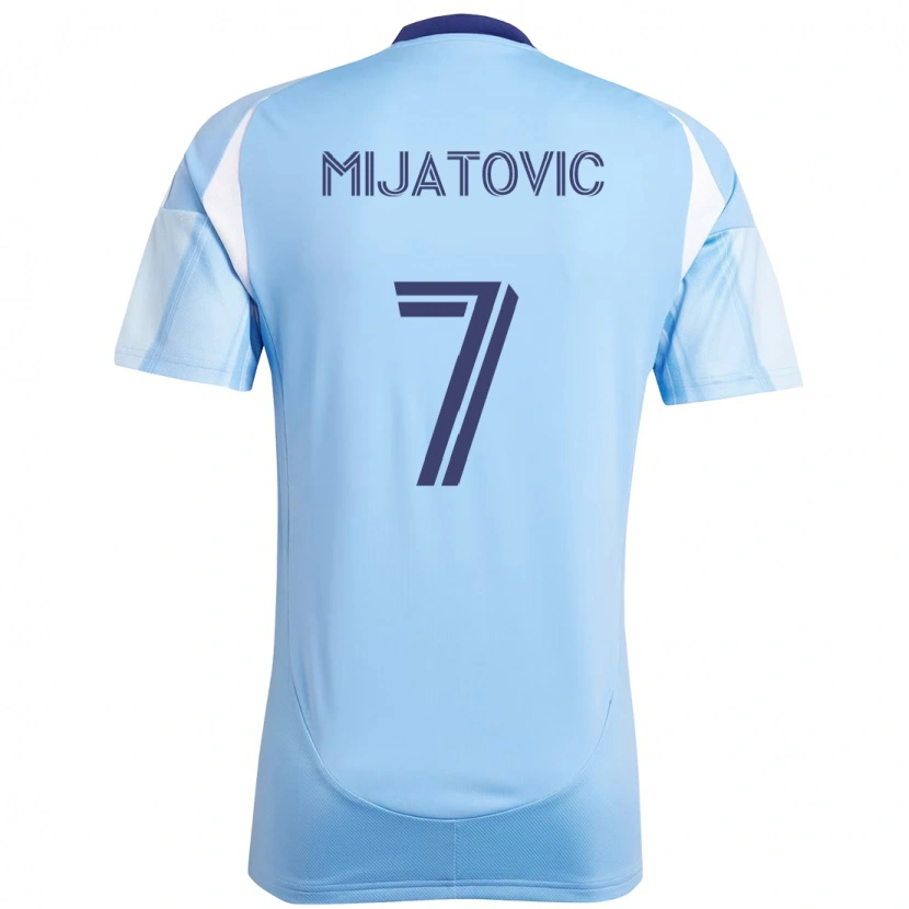Danxen Børn Jovan Mijatovic #7 Sort Blå Orange Hjemmebane Spillertrøjer 2025/26 Trøje T-Shirt