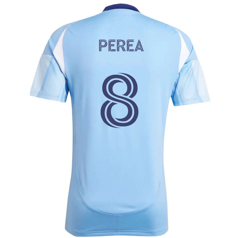 Danxen Børn Andrés Perea #8 Sort Blå Orange Hjemmebane Spillertrøjer 2025/26 Trøje T-Shirt