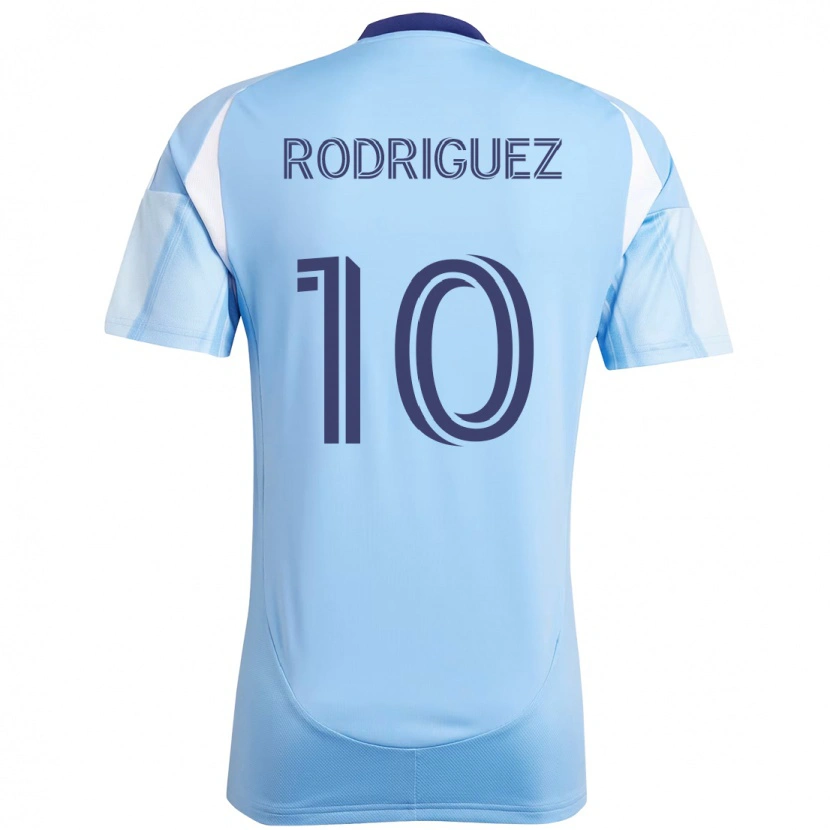 Danxen Børn Santiago Rodríguez #10 Sort Blå Orange Hjemmebane Spillertrøjer 2025/26 Trøje T-Shirt