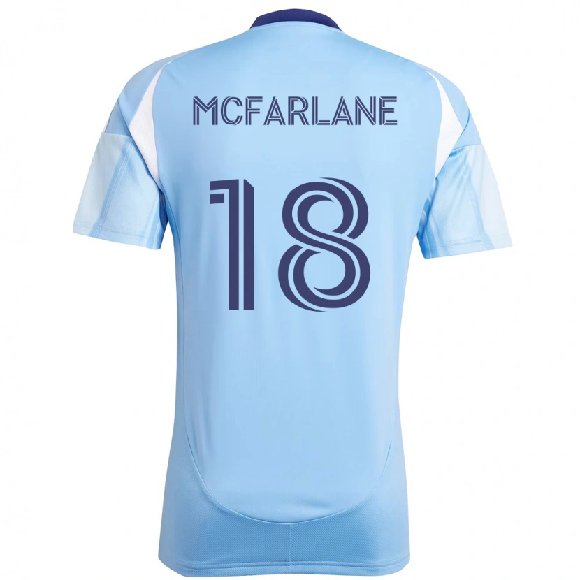 Danxen Børn Christian Mcfarlane #18 Sort Blå Orange Hjemmebane Spillertrøjer 2025/26 Trøje T-Shirt