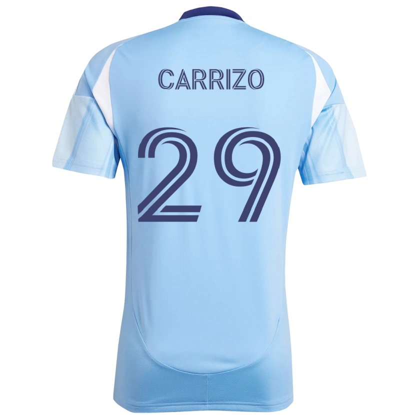 Danxen Børn Máximo Carrizo #29 Sort Blå Orange Hjemmebane Spillertrøjer 2025/26 Trøje T-Shirt