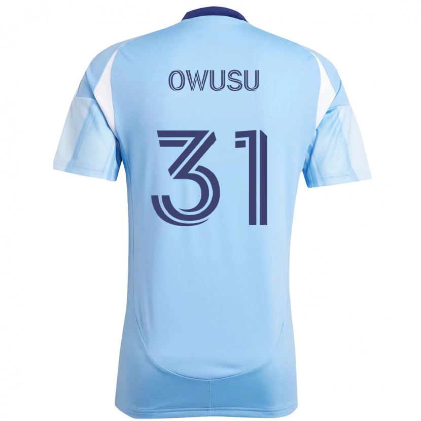 Danxen Børn Samuel Owusu #31 Sort Blå Orange Hjemmebane Spillertrøjer 2025/26 Trøje T-Shirt