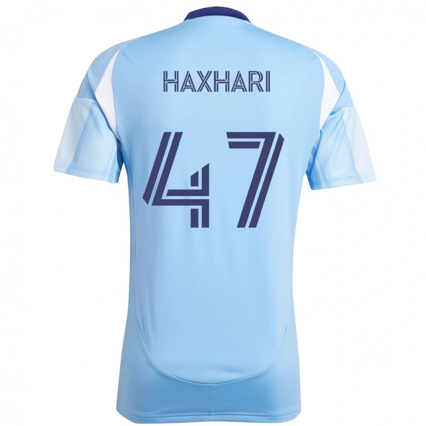 Danxen Børn Klevis Haxhari #47 Sort Blå Orange Hjemmebane Spillertrøjer 2025/26 Trøje T-Shirt
