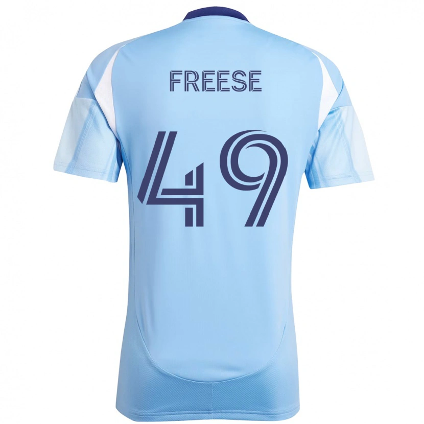 Danxen Børn Matt Freese #49 Sort Blå Orange Hjemmebane Spillertrøjer 2025/26 Trøje T-Shirt