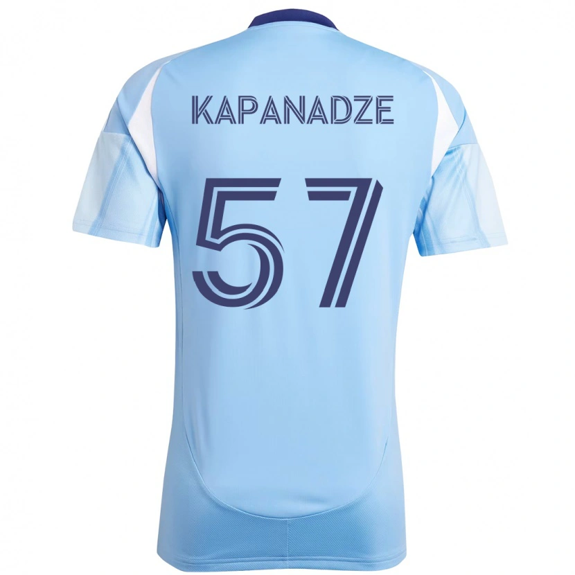 Danxen Børn Nicholas Kapanadze #57 Sort Blå Orange Hjemmebane Spillertrøjer 2025/26 Trøje T-Shirt