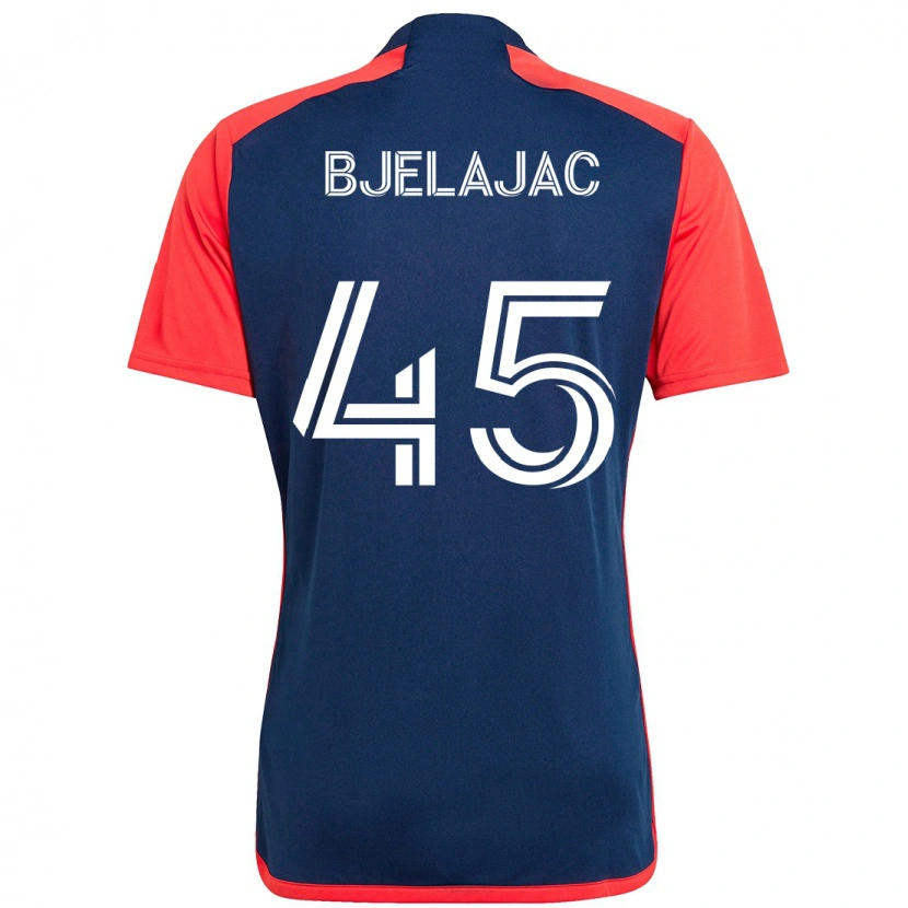 Danxen Børn Andrej Bjelajac #45 Hvid Blå Hjemmebane Spillertrøjer 2025/26 Trøje T-Shirt
