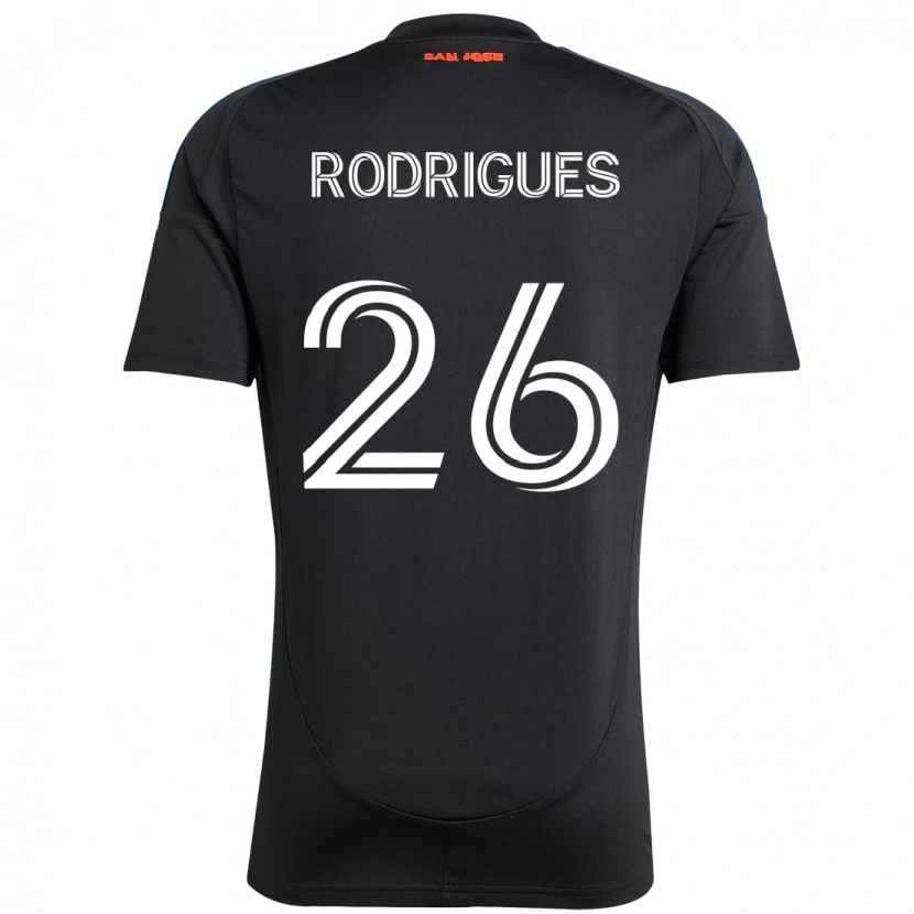 Danxen Børn Rodrigues #26 Hvid Rød Hjemmebane Spillertrøjer 2025/26 Trøje T-Shirt