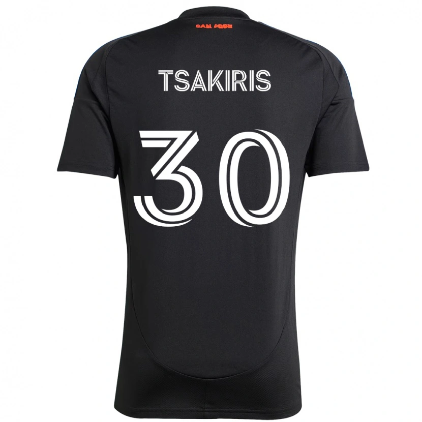Danxen Børn Niko Tsakiris #30 Hvid Rød Hjemmebane Spillertrøjer 2025/26 Trøje T-Shirt