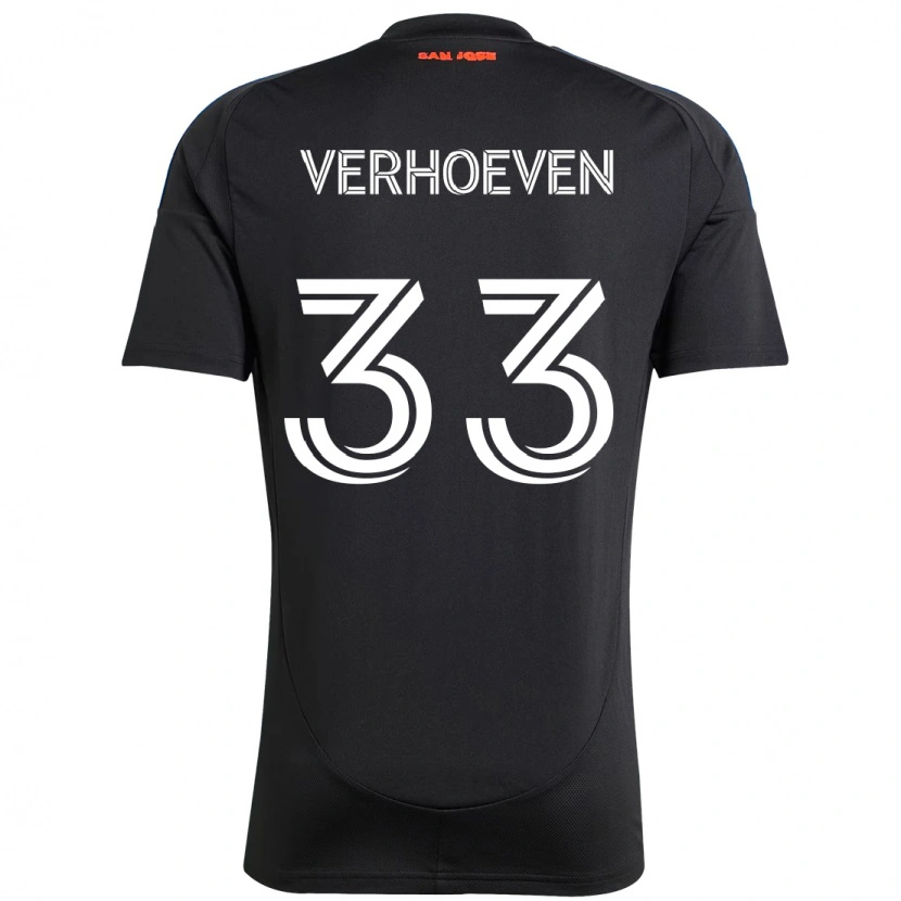 Danxen Børn Oscar Verhoeven #33 Hvid Rød Hjemmebane Spillertrøjer 2025/26 Trøje T-Shirt