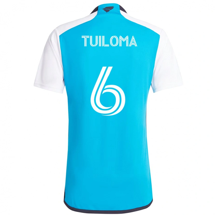 Danxen Børn Bill Tuiloma #6 Sort Hvid Hjemmebane Spillertrøjer 2025/26 Trøje T-Shirt