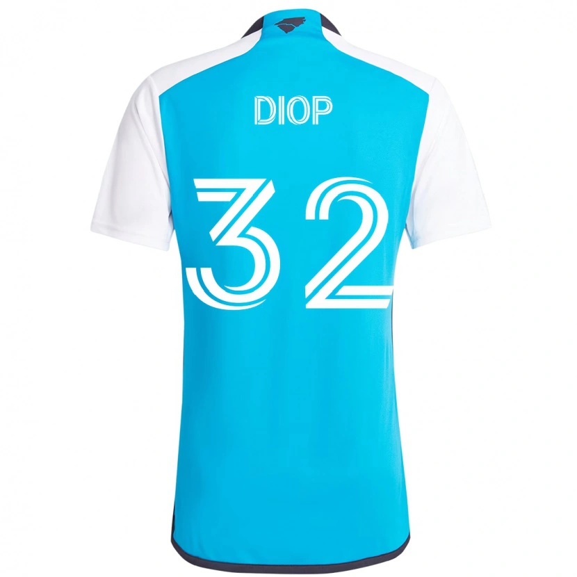 Danxen Børn Hamady Diop #32 Sort Hvid Hjemmebane Spillertrøjer 2025/26 Trøje T-Shirt
